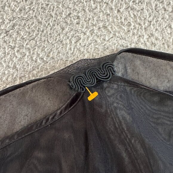 Vintage Y2K Shawl Dress Black Little Black Dress Spaghetti Defined Bust - Picture 8 of 14